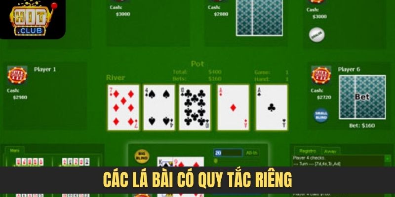 Các lá bài có quy tắc riêng